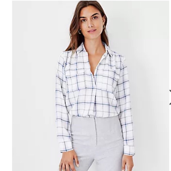 Ann Taylor Tops - NWT ANN TAYLOR Plaid Camp Shirt Small